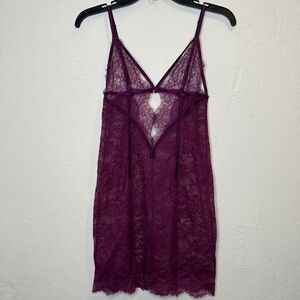 Victoria's Secret Deep Purple Lace Chemise Size XS